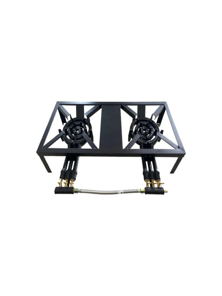 ESTUFA DE HIERRO INDUSTRIAL DE 2 QUEMADORES 3VALBULAS O YAVES