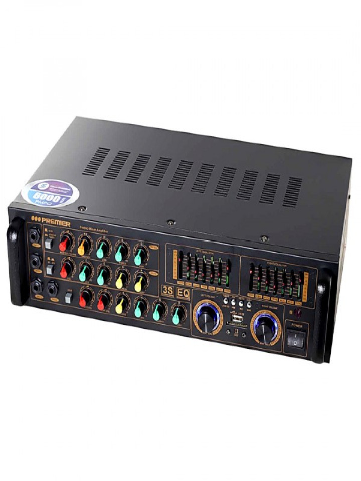 Amplificador Premier AMP-6034 usb sd fm bt mic de 8000 Watts