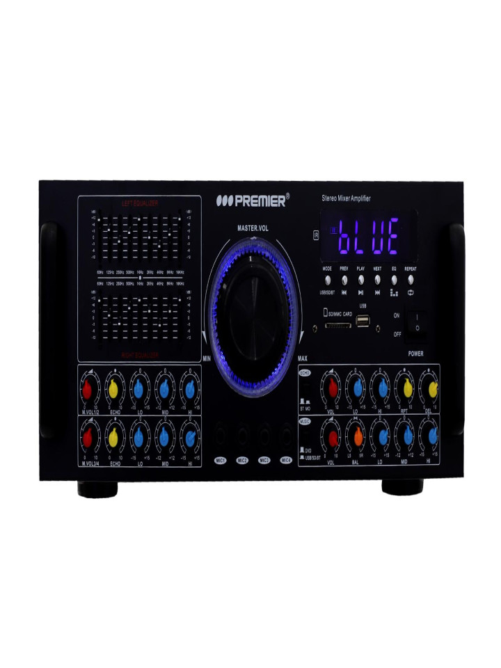 AMPLIFICADOR KARAOKE USB SD BT MIC C R AMP8630(B