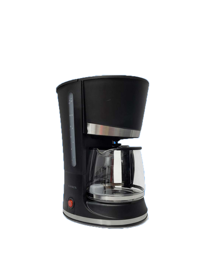 Cafetera Sankey CM1227 de 12 tazas negra  Taza de Cristal a Prueba de Calor