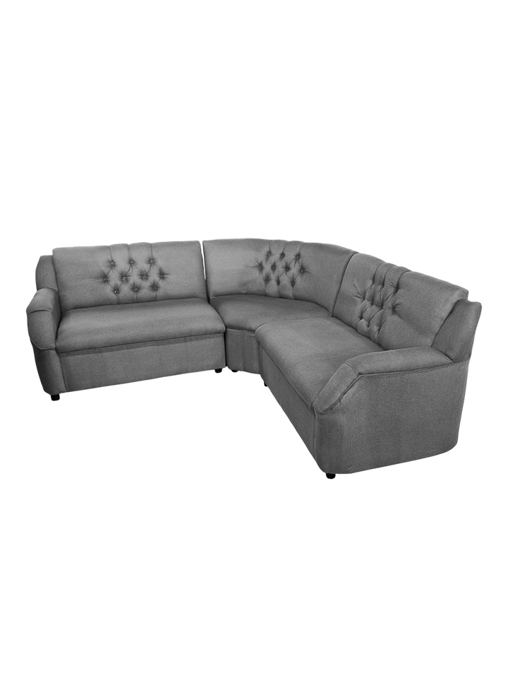 Juego de Sala modelo curvito color gris