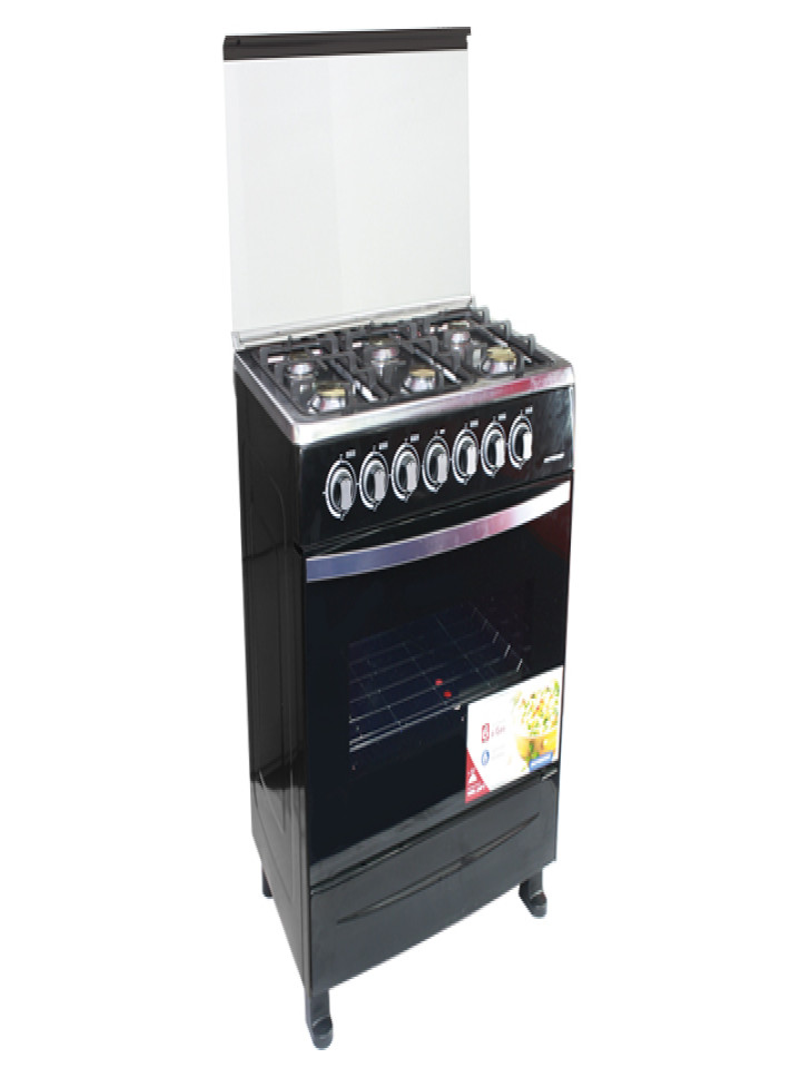 Estufa a Gas Premier EF-6943NG306 con 6 Quemadores y Horno Negro