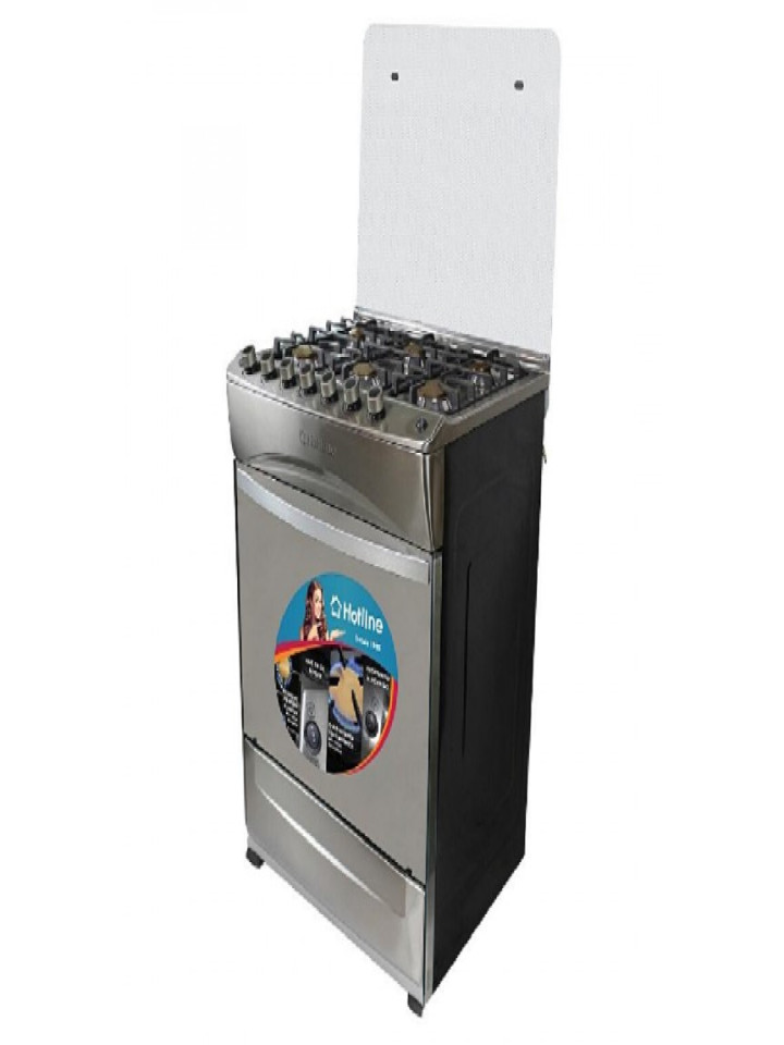 Estufa 30 a Gas de 5 Quemadores Hotline HLGR-3020 con Rostizador