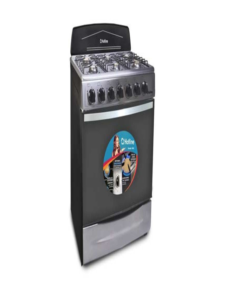 Estufa 30 a Gas Inoxidable de 6 Quemadores Hotline HLGR-765