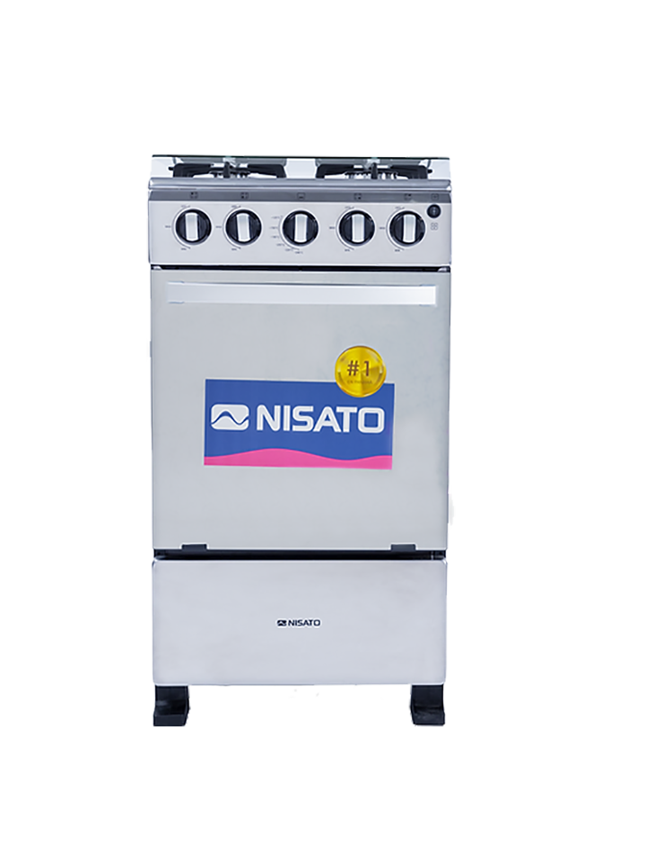 ESTUFA NISATO ACERO TAPA DE VIDRIO 4 Q NE2029