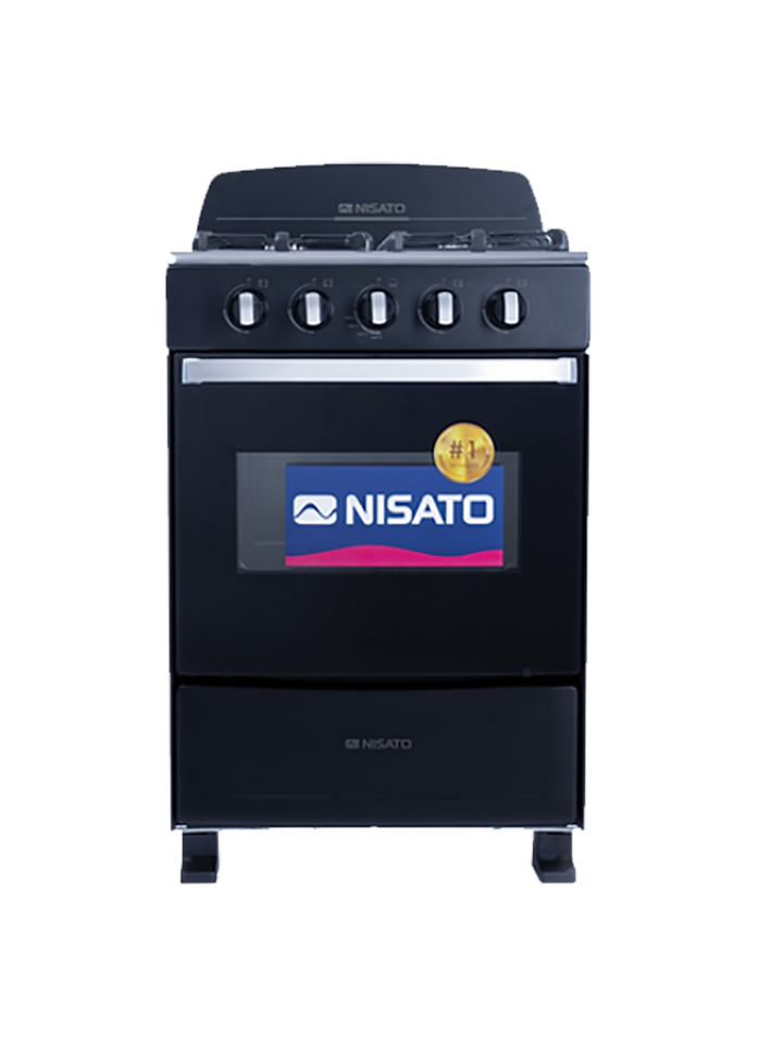 Estufa 24 Negra de 4 Quemadores Nisato NE-2430RNMSD