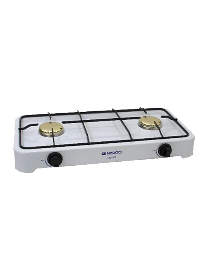 Estufa de Mesa a Gas de 2 Quemadores Nisato NEM-002QKD con Tapa