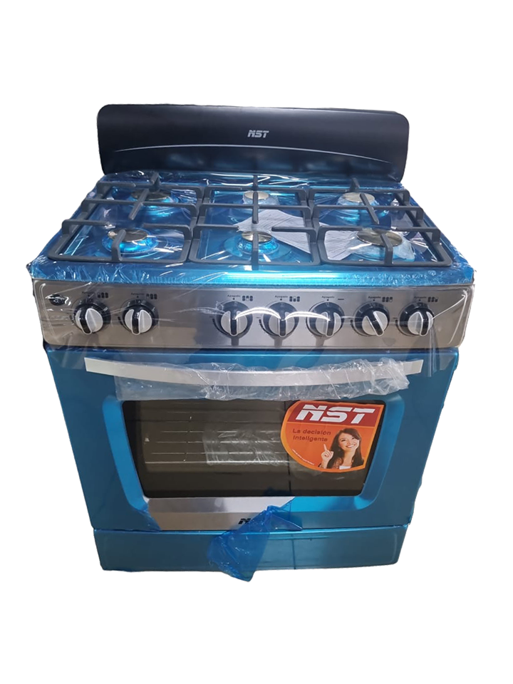 Estufa 30 a Gas de 6 Quemadores Nst STE-594LSSG con Respaldo