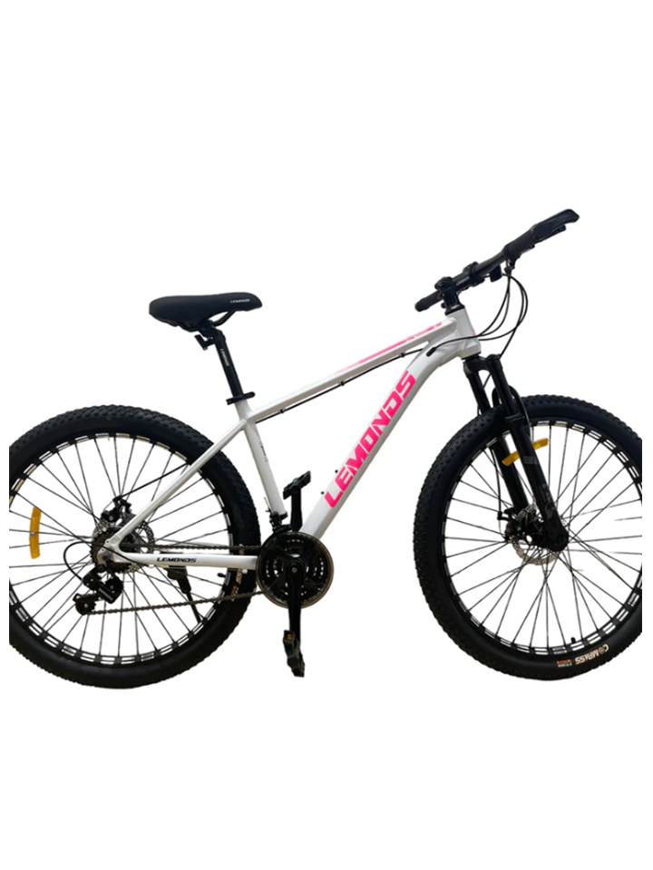 Bicicleta montaNera 27.5 Color blanco con rosado