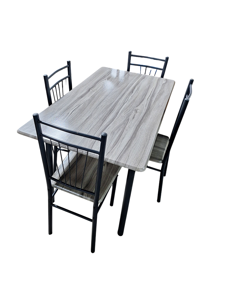COMEDOR 4PTS COLOR NEGRO Y CHOCOLATE