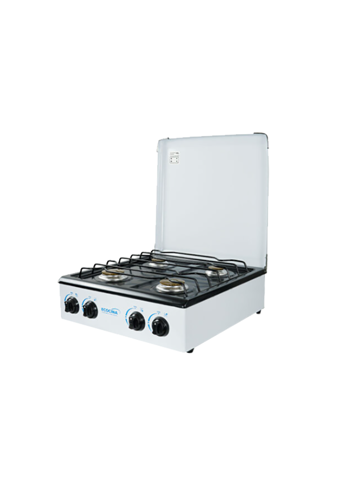 COCINA DE MESA DE 4 QUEMADORES CON TAPA