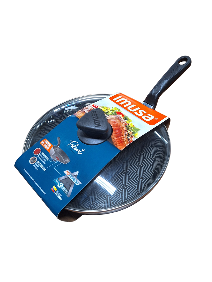 SARTEN IMUSA TAPA DE VIDRIO 24CMS