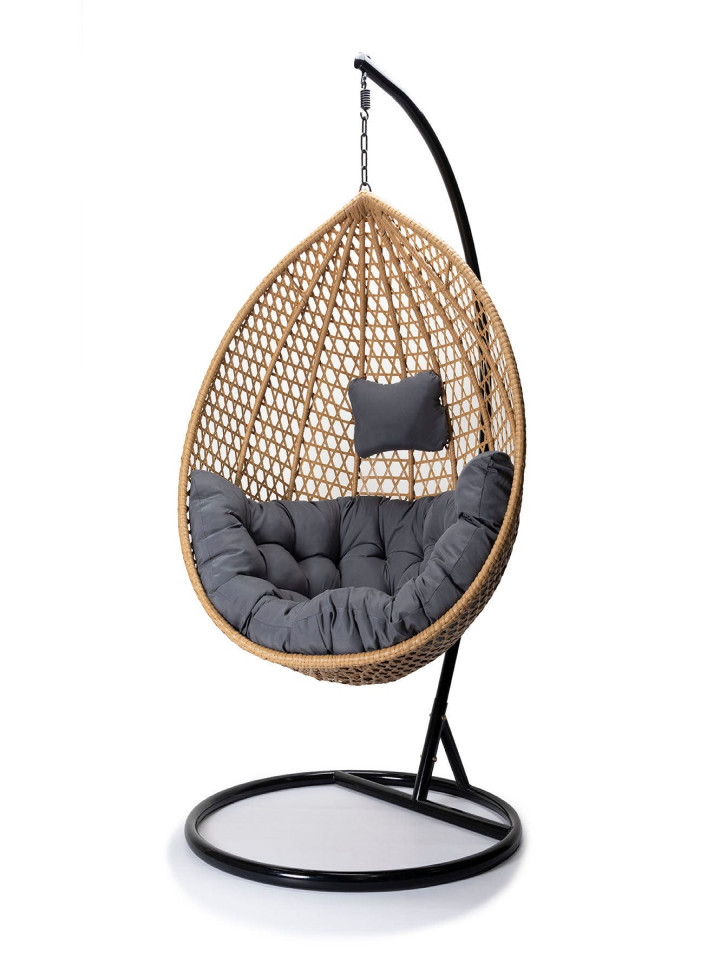 Silla Colgante P/Terraza Color Crema 76X70X127Cm