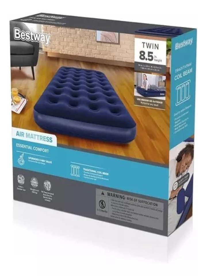 Colchon Inflable Twin Azul 188*99*22cm