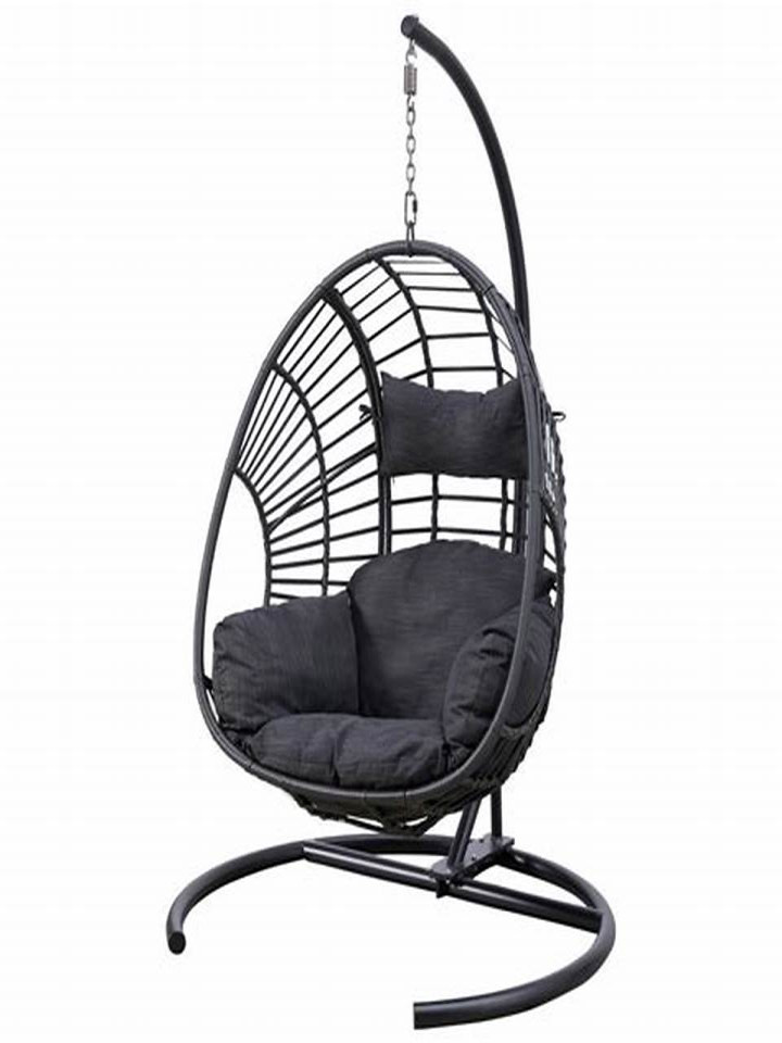 Silla Columpio Ovalado Gris