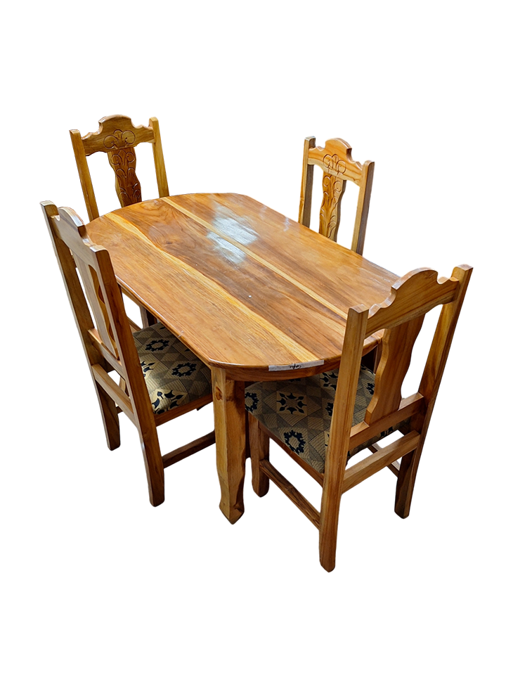 COMEDOR OVALADO TECA 4 PUESTO