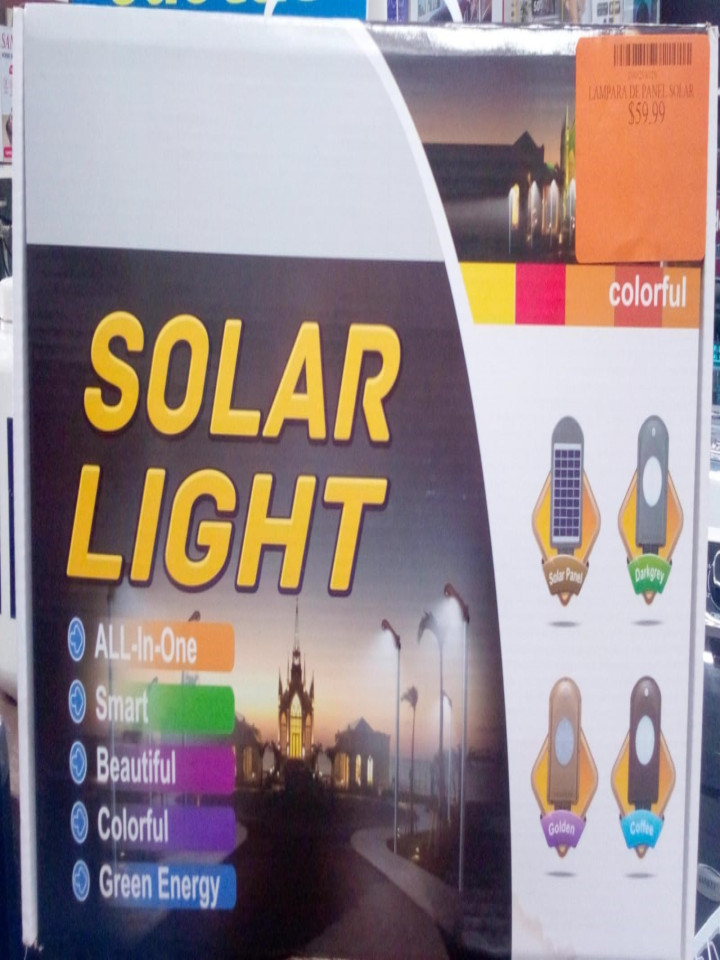 LAMPARA DE PANEL SOLAR